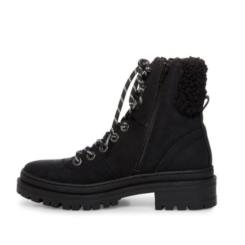 Steve Madden Keystone Faux Fur Leather Combat Boot - Picture 4 of 16